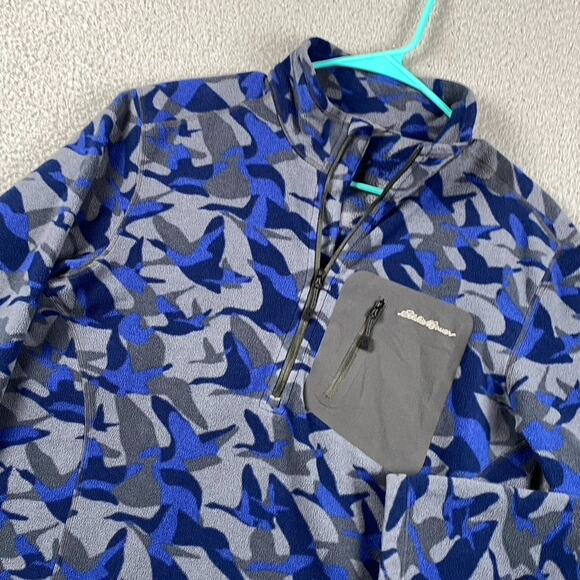 Eddie Bauer First Ascent 1/4 Zip Pullover Sweater Men's Medium Goose Camo - Picture 2 of 8